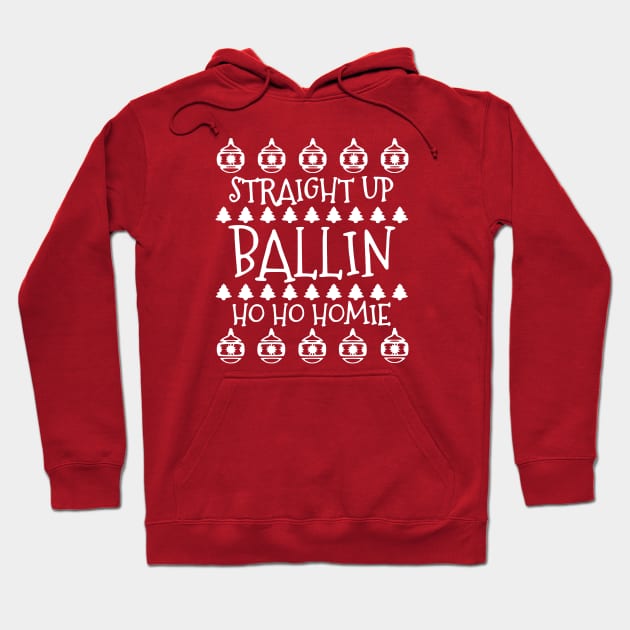 Christmas Ballin Hoodie by flimflamsam